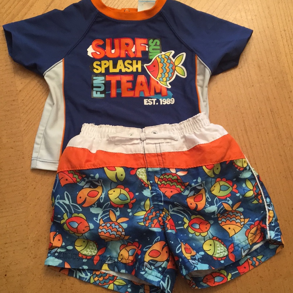 Infant boys 2 pc bathing suit 3-6 months